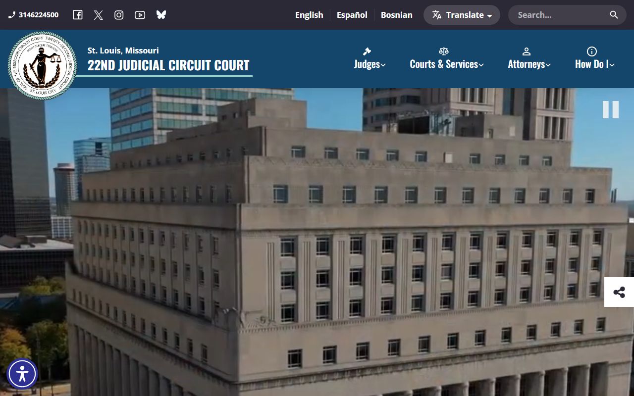 St. Louis divorce decree records at the 22nd Judicial Circuit Court