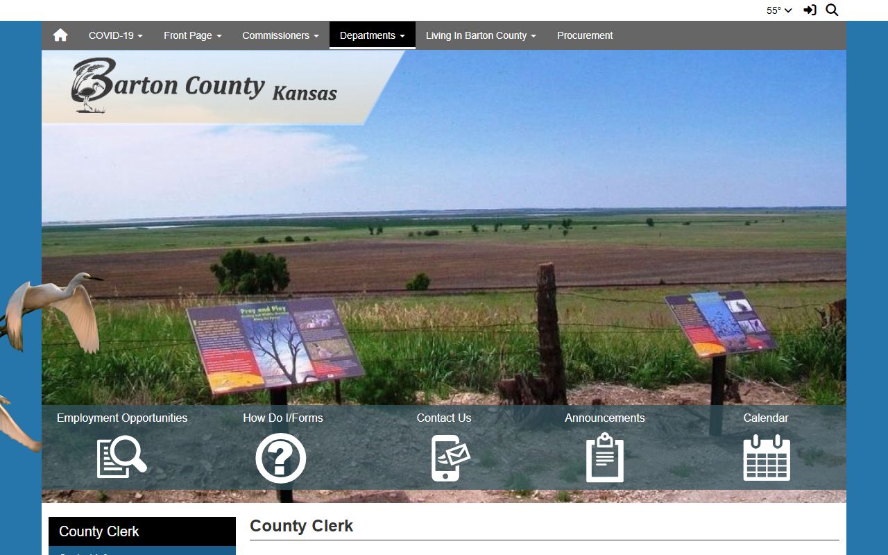 Barton County clerk duties including divorce decree records