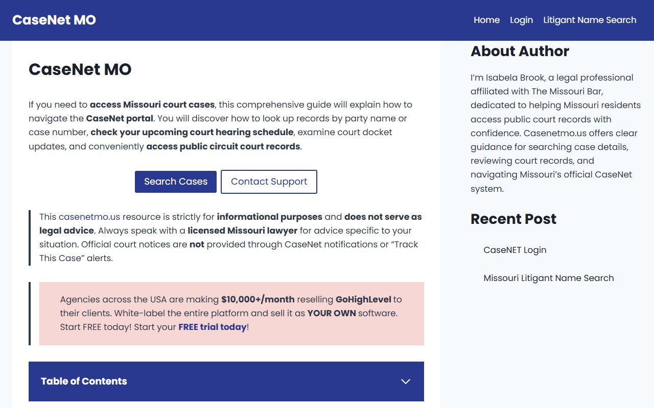 Cole County Circuit Clerk information for accessing divorce decree records