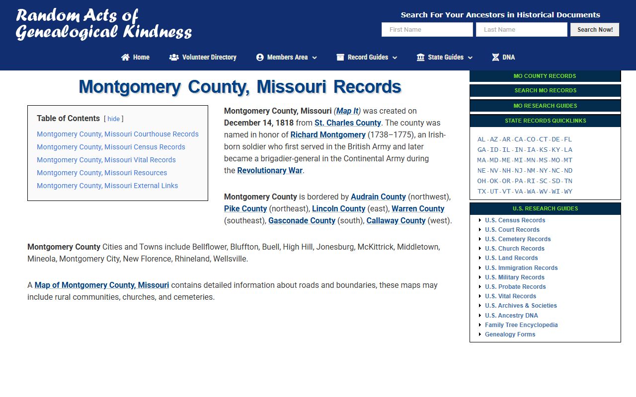 Montgomery County Missouri divorce decree records genealogy information