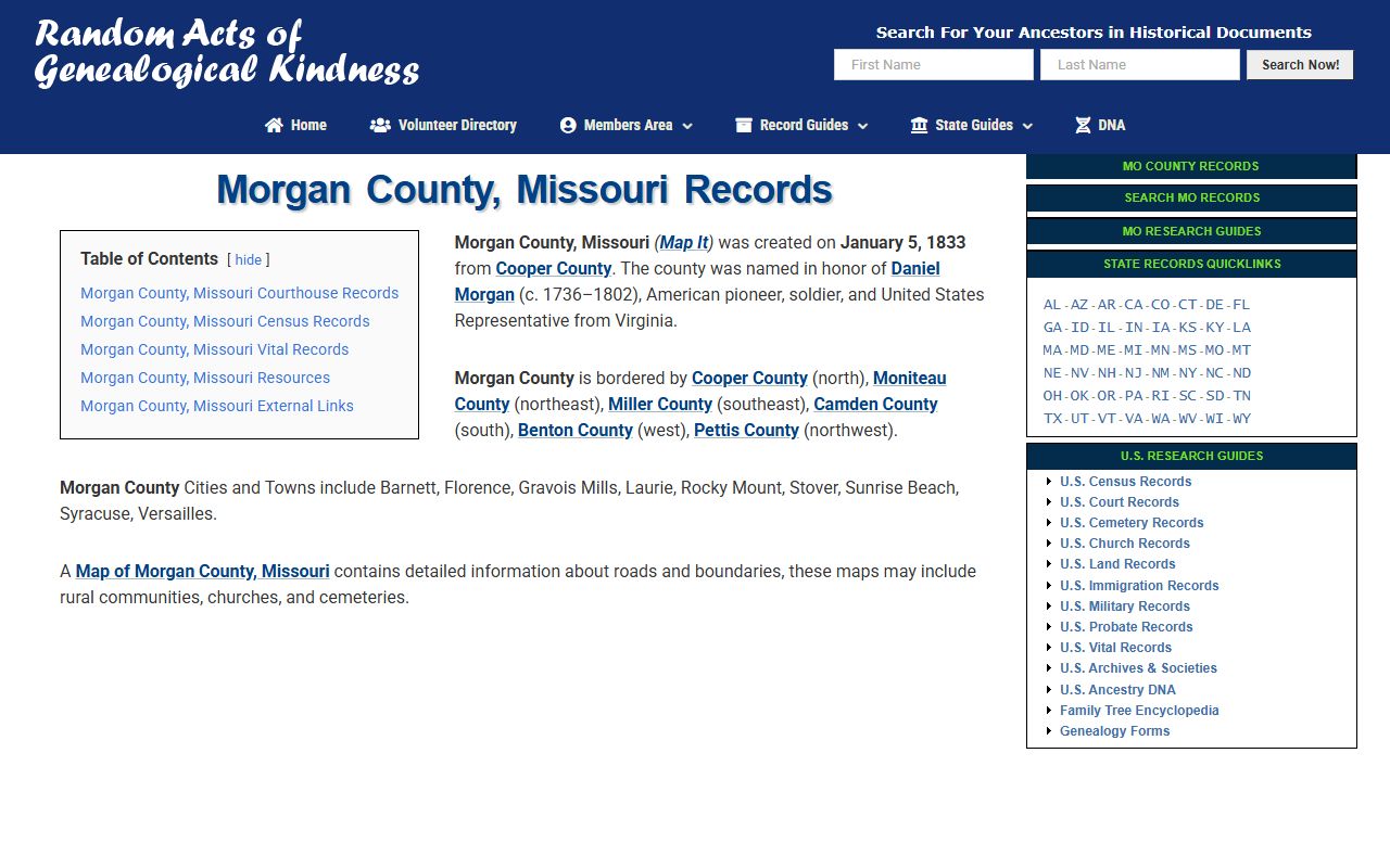 Morgan County Missouri divorce decree genealogy records guide