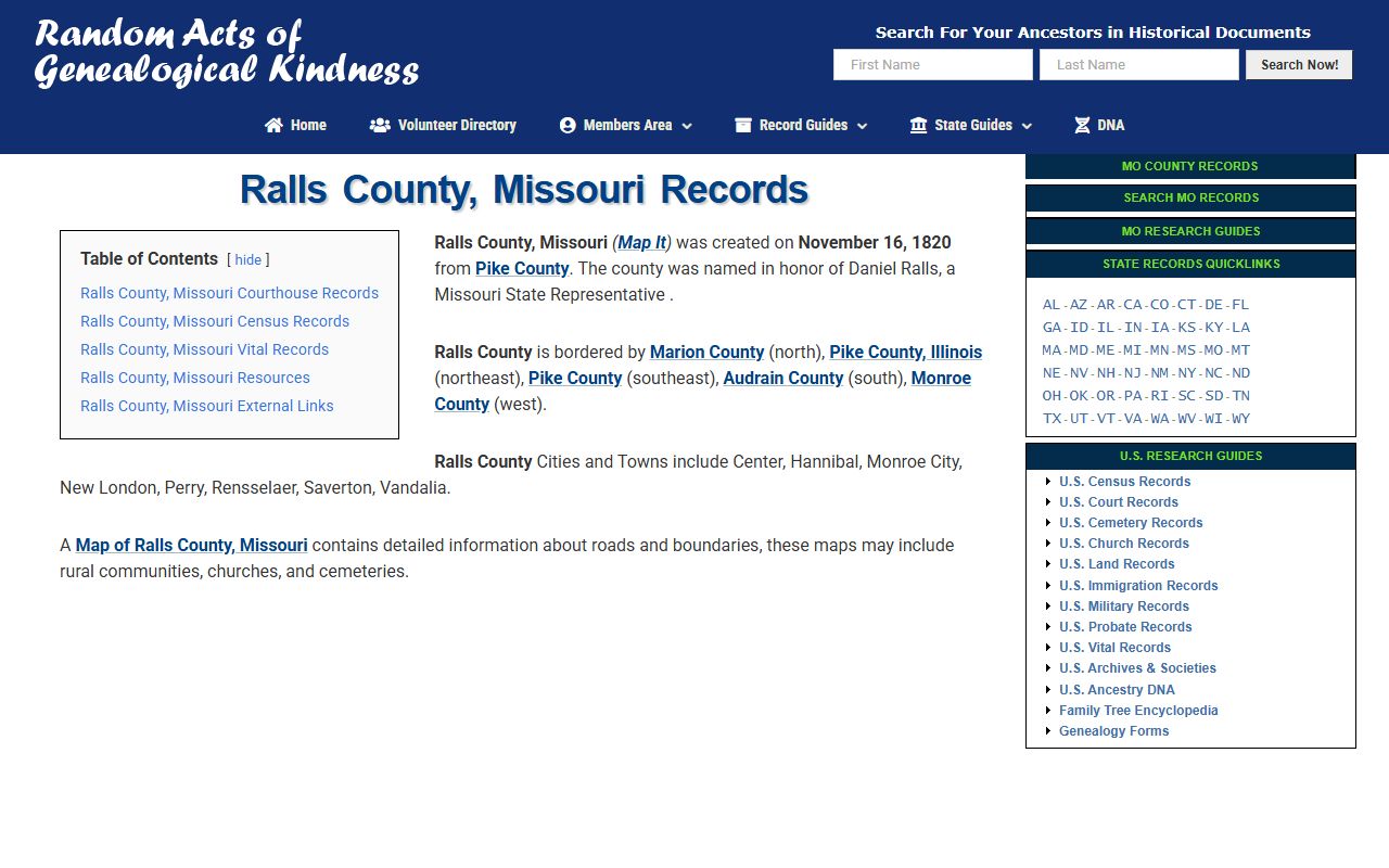 Ralls County Missouri divorce decree records genealogy guide