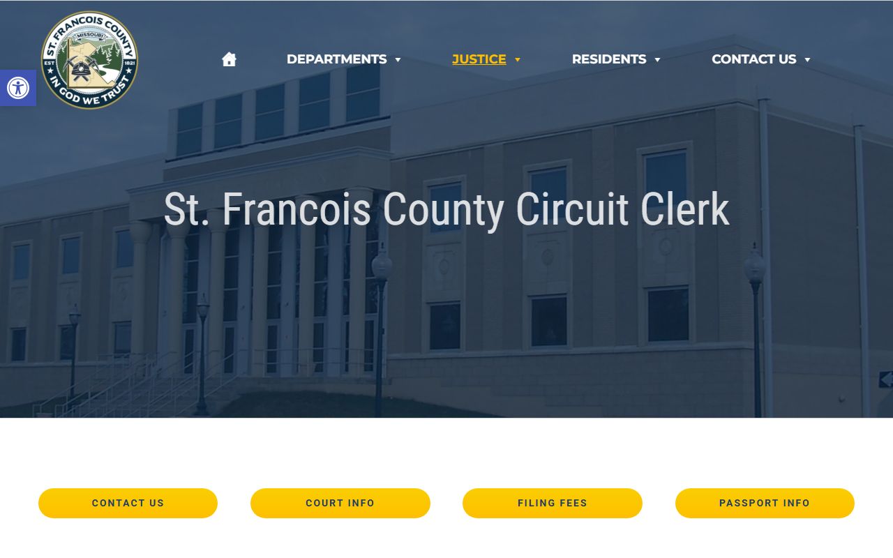 St. Francois County Missouri divorce decree circuit clerk page